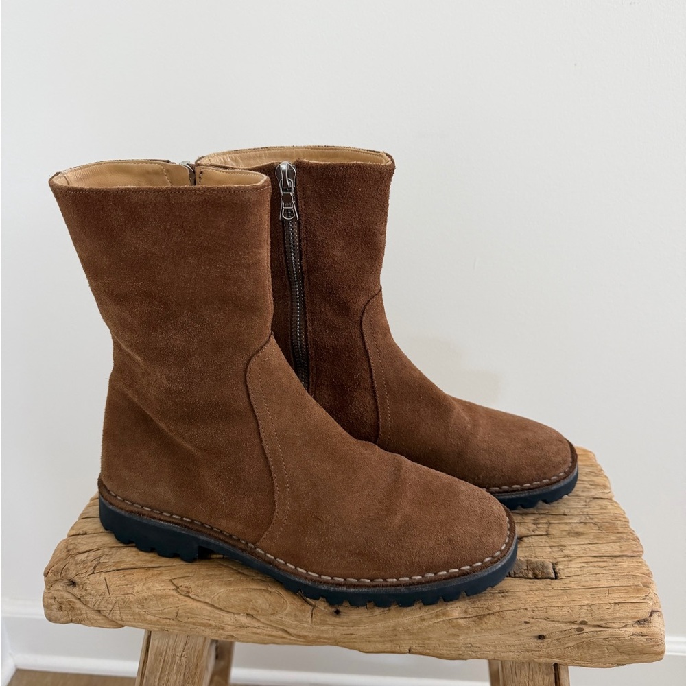 Women’s The Walking Company Suede Zip Boots – Made in Portugal (EU 39)